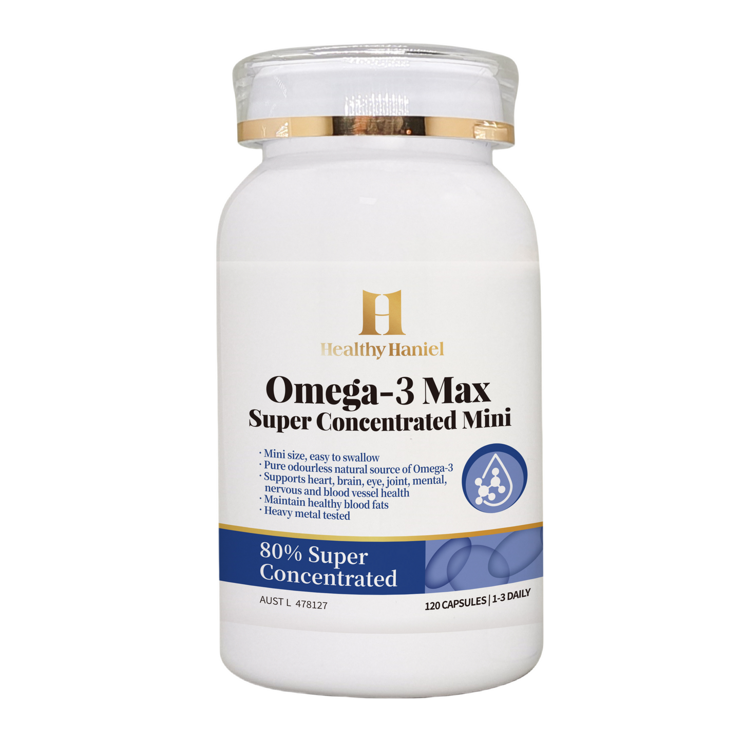 Healthy Haniel Omega-3 Max Super Concentrated Mini 120 Capsules